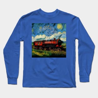 Starry Night Wizarding Express Train Long Sleeve T-Shirt